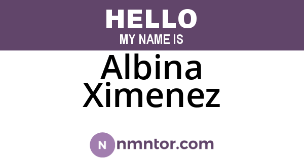 Albina Ximenez