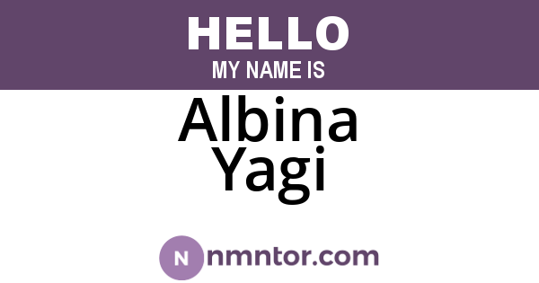 Albina Yagi