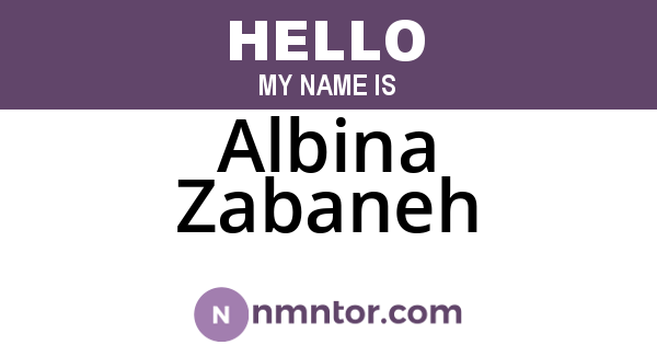 Albina Zabaneh