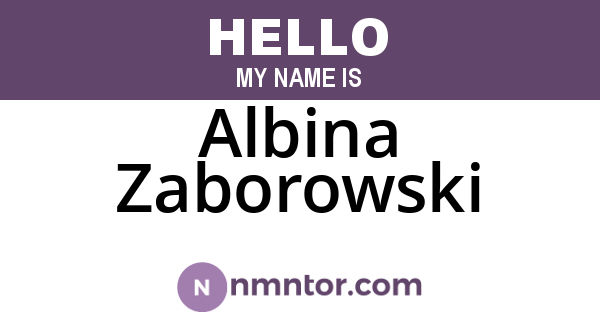 Albina Zaborowski