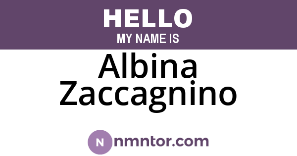 Albina Zaccagnino