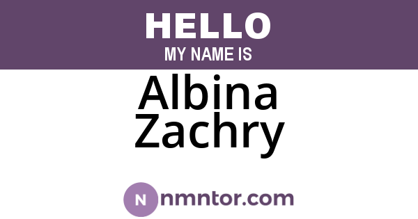 Albina Zachry