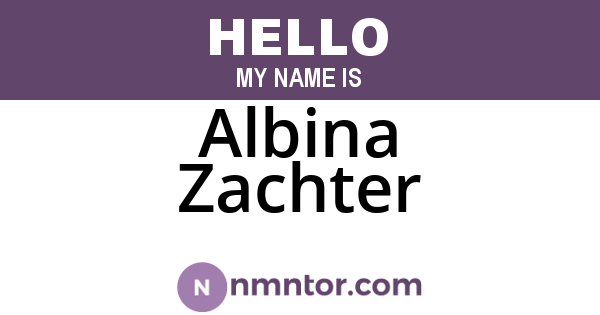 Albina Zachter