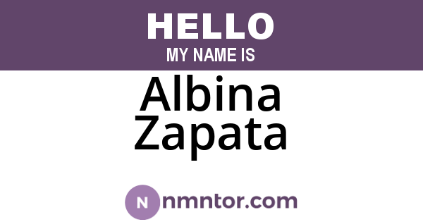 Albina Zapata