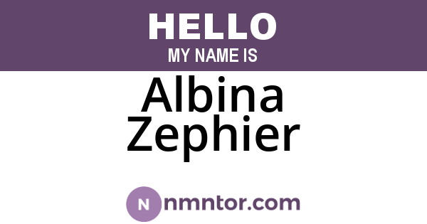 Albina Zephier