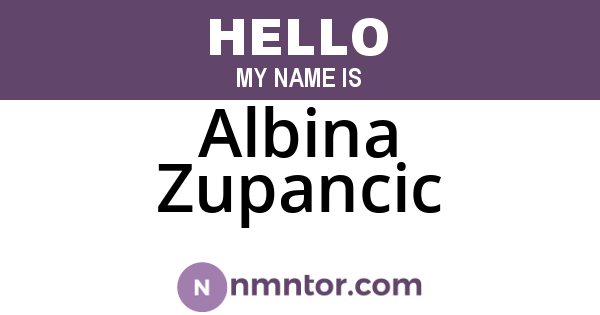 Albina Zupancic