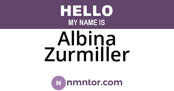 Albina Zurmiller