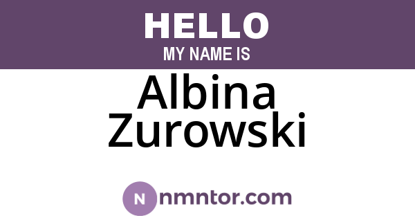 Albina Zurowski