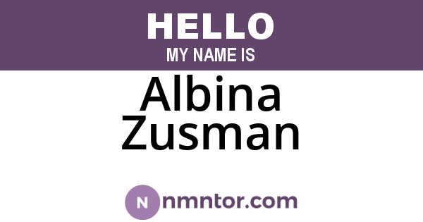 Albina Zusman