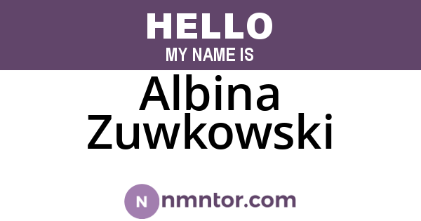 Albina Zuwkowski