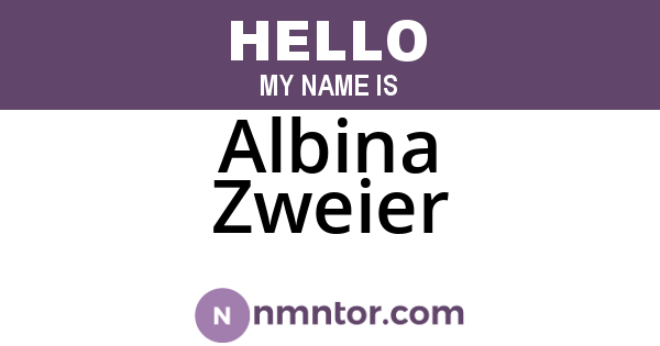 Albina Zweier