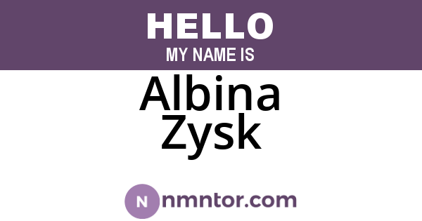 Albina Zysk