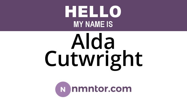 Alda Cutwright