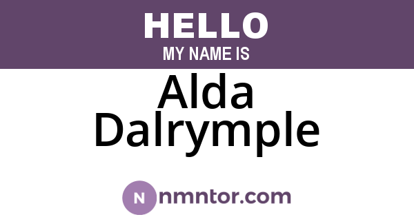 Alda Dalrymple