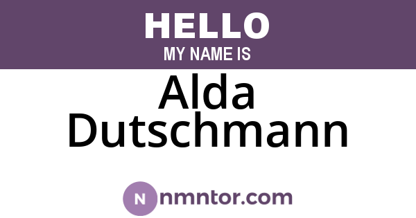 Alda Dutschmann