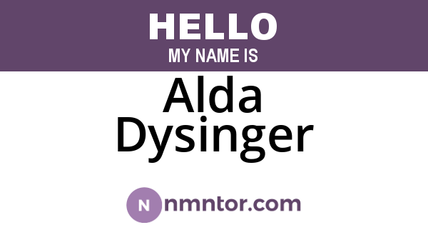 Alda Dysinger