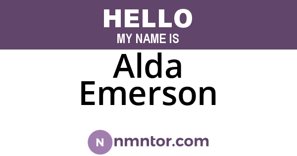 Alda Emerson