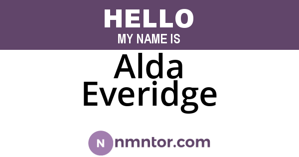 Alda Everidge