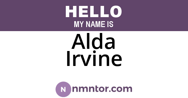Alda Irvine