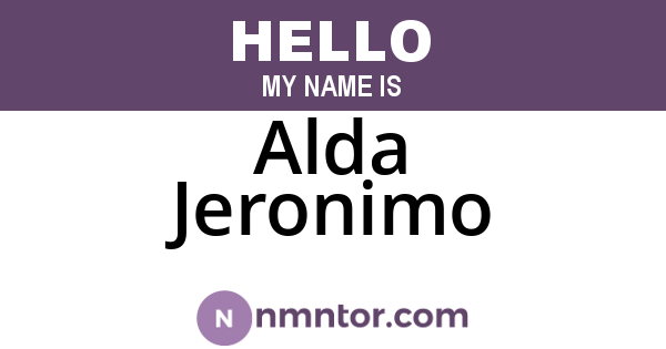 Alda Jeronimo