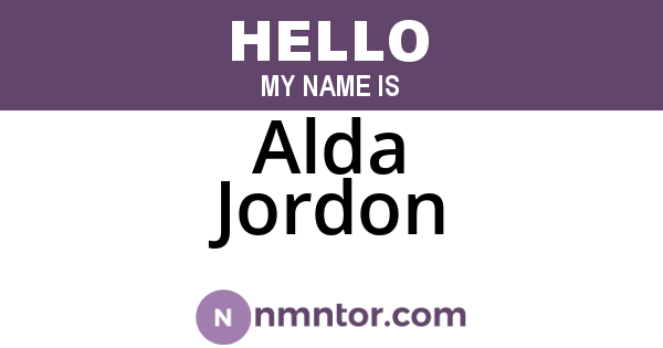 Alda Jordon