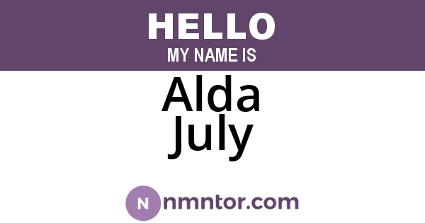 Alda July