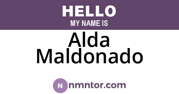 Alda Maldonado