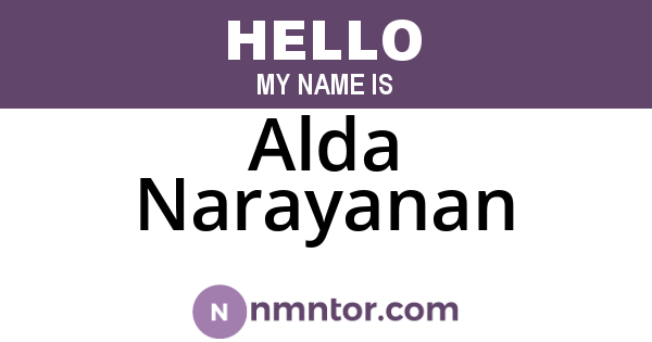 Alda Narayanan