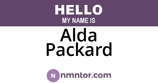 Alda Packard
