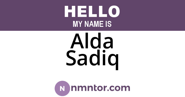 Alda Sadiq