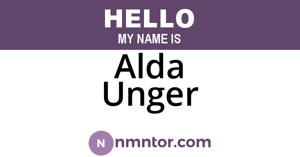 Alda Unger