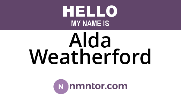 Alda Weatherford