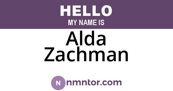 Alda Zachman