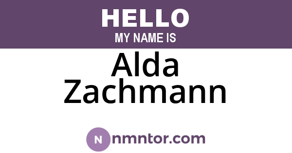 Alda Zachmann