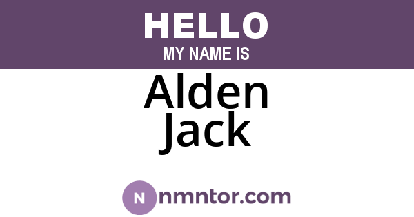 Alden Jack