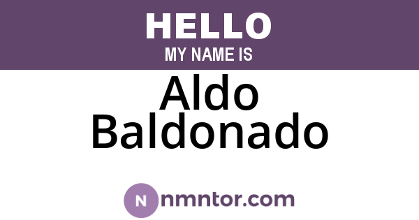 Aldo Baldonado