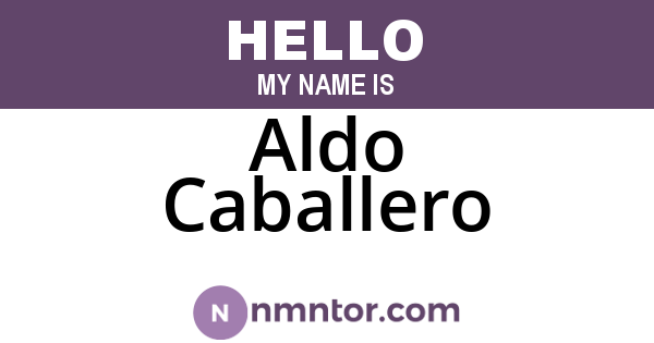 Aldo Caballero
