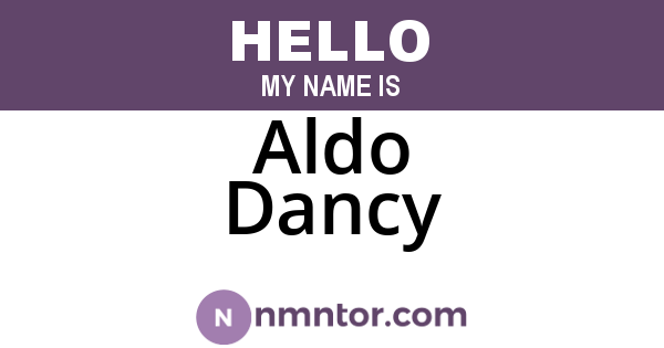 Aldo Dancy
