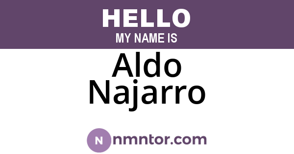 Aldo Najarro