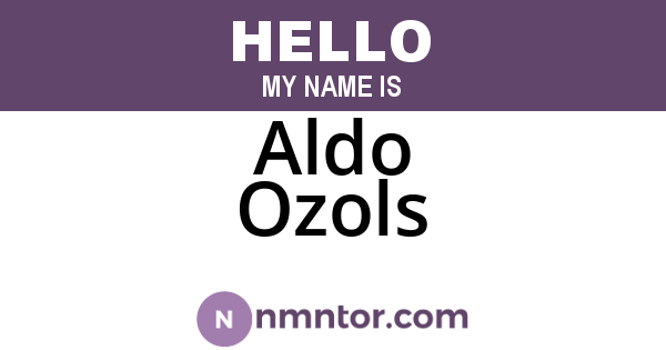 Aldo Ozols