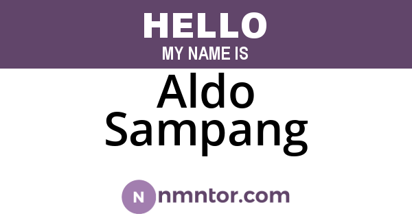 Aldo Sampang