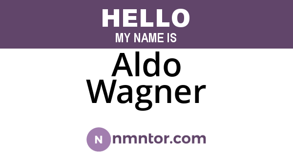 Aldo Wagner