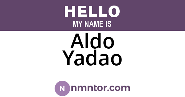 Aldo Yadao