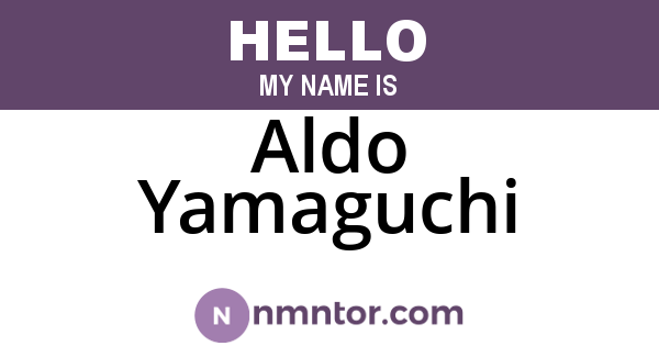 Aldo Yamaguchi