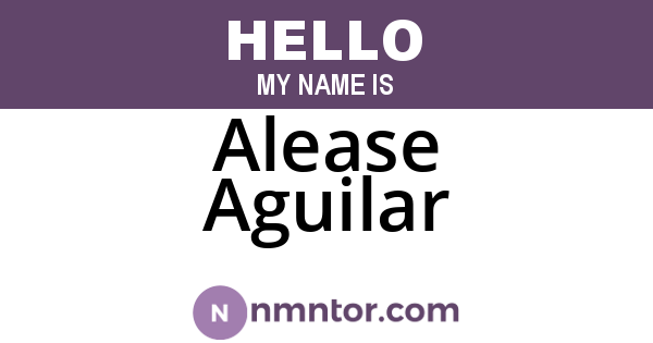 Alease Aguilar