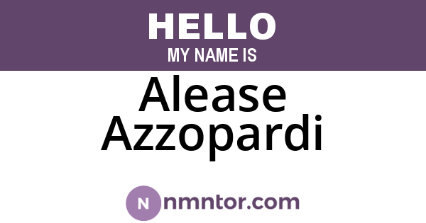Alease Azzopardi