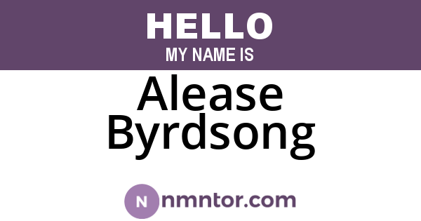 Alease Byrdsong