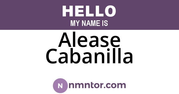 Alease Cabanilla