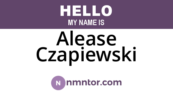 Alease Czapiewski