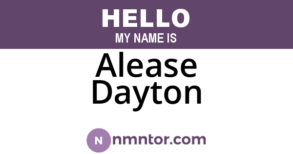 Alease Dayton